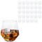 Lot45 Diamond Shaped Plastic Wine Glasses - 30pc 12oz Plastic Whiskey Glasses